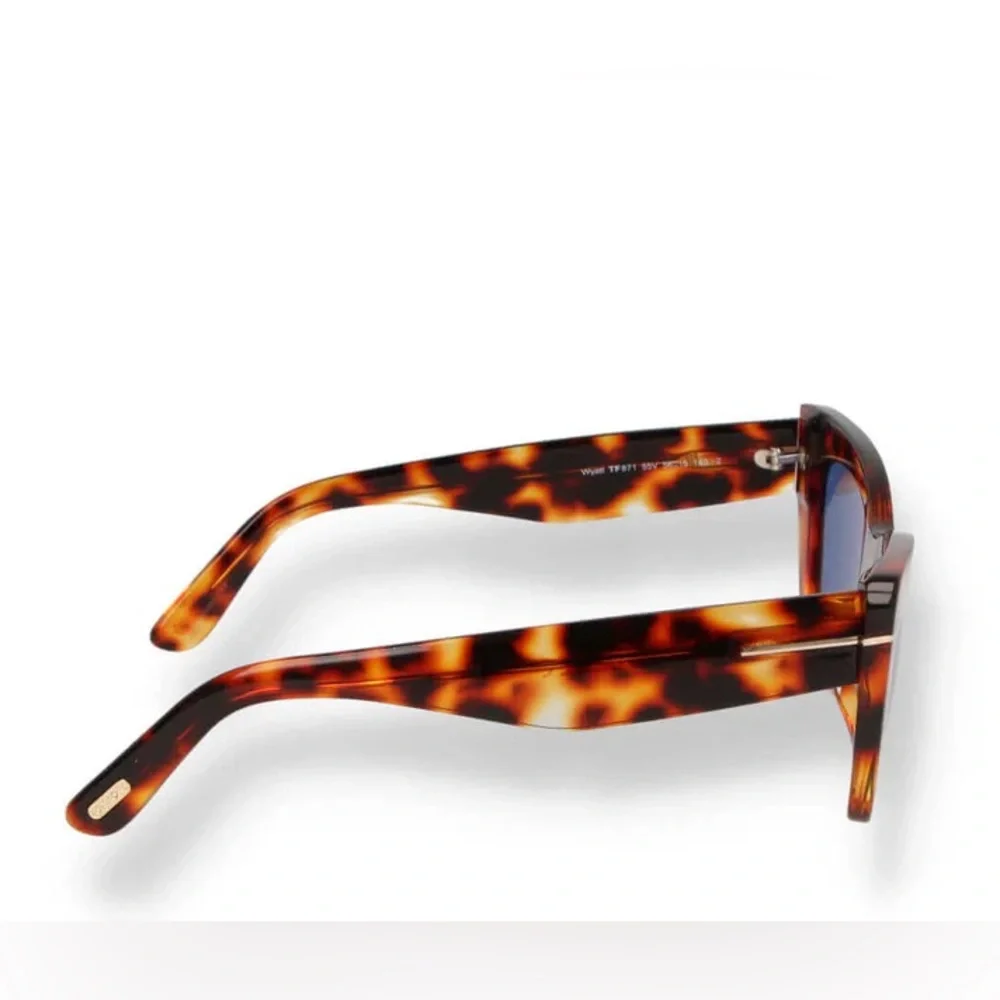 NEW FT0871/S 55V TOM FORD WYATT TF871 55V WOMEN HAVANA BLUE CAT EYE SUNGLASSES - Picture 8 of 10